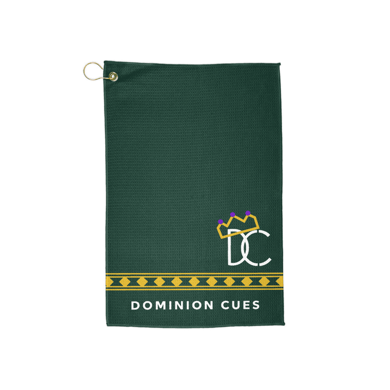 Dominion Cues Green Ringwork Cue Towel